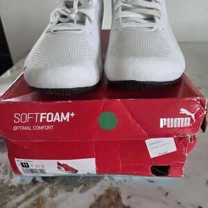 PUMA Men's White Sneakers with SoftFoam+